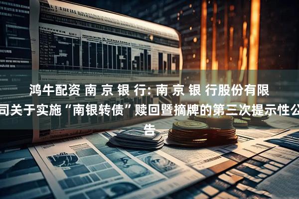 鸿牛配资 南 京 银 行: 南 京 银 行股份有限公司关于实施“南银转债”赎回暨摘牌的第三次提示性公告