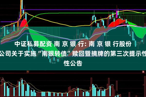 中证私募配资 南 京 银 行: 南 京 银 行股份有限公司关于实施“南银转债”赎回暨摘牌的第三次提示性公告