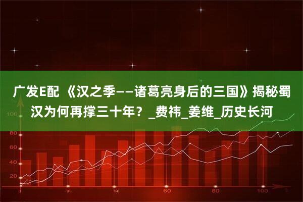 广发E配 《汉之季——诸葛亮身后的三国》揭秘蜀汉为何再撑三十年?_费祎_姜维_历史长河